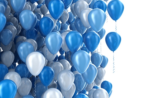 Balloons,Isolated,On,White