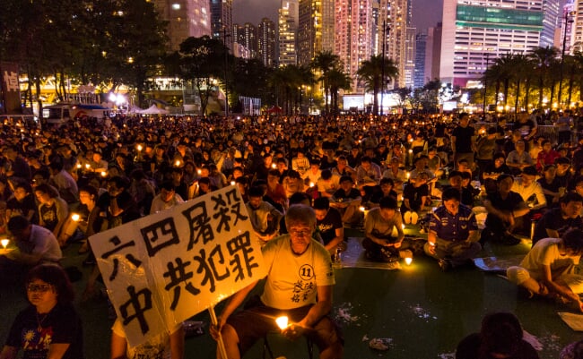 Hong,Kong,-,June,4,2019:,Sea,Of,Candle,During