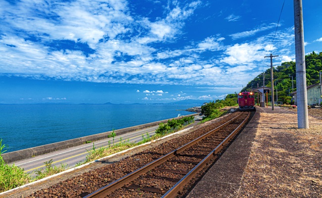 This,Is,The,Landscape,Of,Shimonada,Station,In,Ehime,Prefecture,