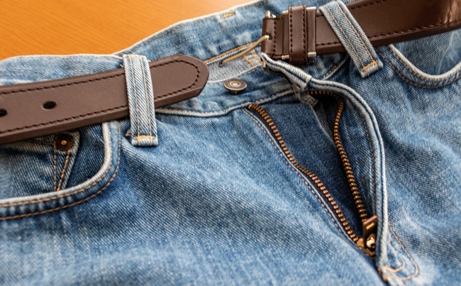 Close,Up,On,Jeans,Fasteners