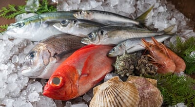 Japanese,Fresh,Fishes,And,Crustacean,On,Ice
