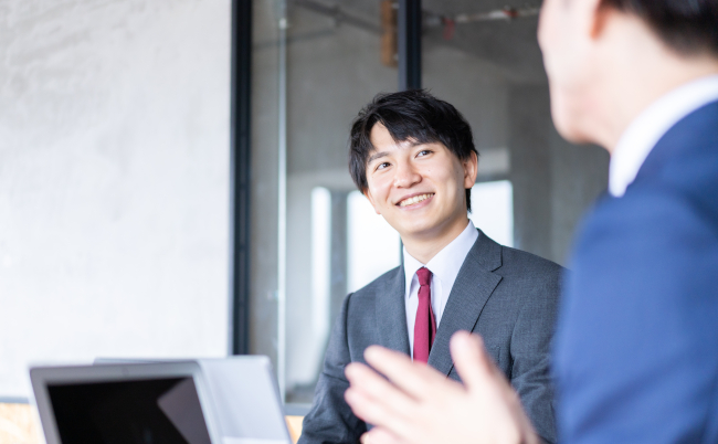 Two,Businessmen,Having,A,Meeting