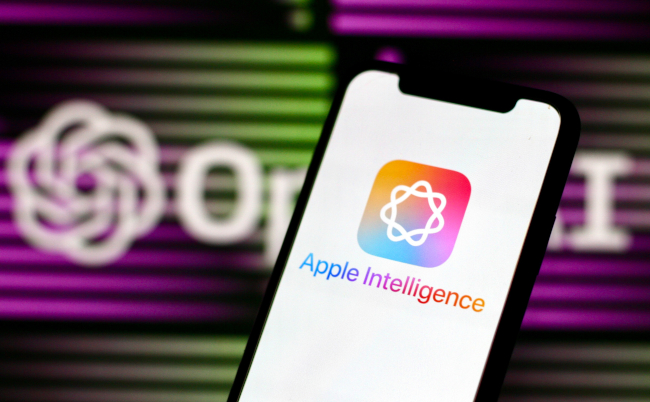 In,This,Photo,The,Apple,Intelligence,Logo,Is,Displayed,On