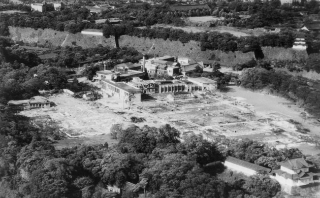 Aerial,View,Of,The,Imperial,Palace,In,Tokyo,,After,Being