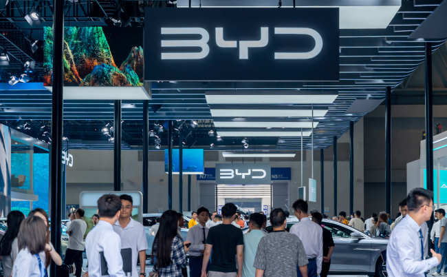 Chongqing,,China-june,9th,,2023:,Chinese,Car,Giant,Company,Byd,Display