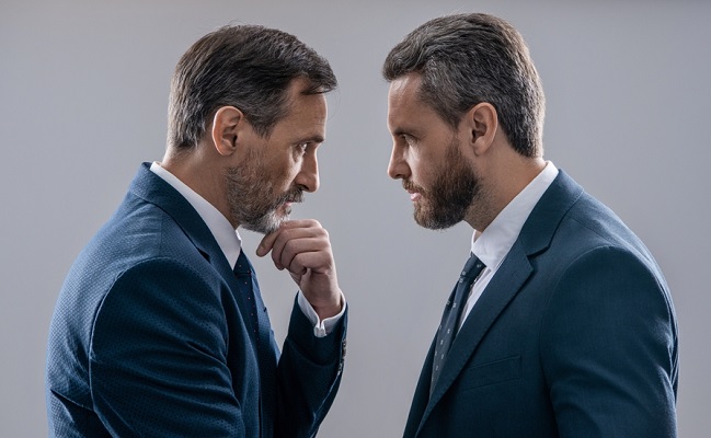 Rivalry,In,The,Business,World.,Rival,Strategy,Of,Businessmen,Isolated