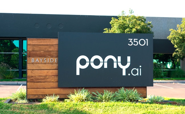 Pony.ai,Signpost,At,Autonomous,Driving,Startup,Headquarters,In,Silicon,Valley