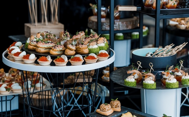 Gourmet,Appetizer,Display,At,Elegant,Catering,Event.