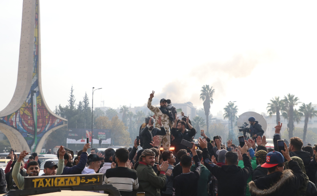 The,Fall,Of,The,Syrian,Regime,,Syrians,Celebrate,Bashar,Al-assad’s