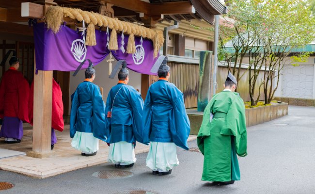 A,Procession,Of,Priests,To,Attend,Festival,Events