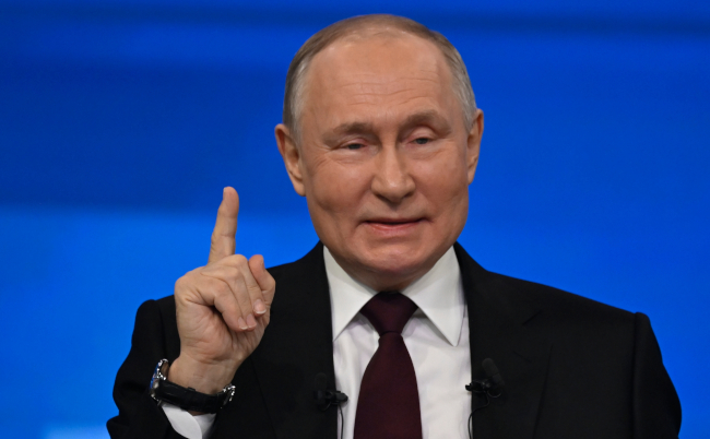 Russian,President,Vladimir,Putin,Speaks,At,His,Annual,Press,Conference.