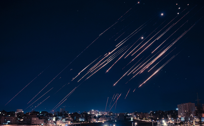 Israel,-,June,15,2025:,A,Night,Sky,Over,Jerusalem