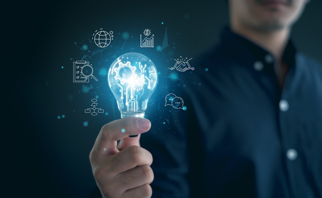 Innovative,Technology,In,Science,And,Communication,Concept,innovation,,Hands,Holding,Light