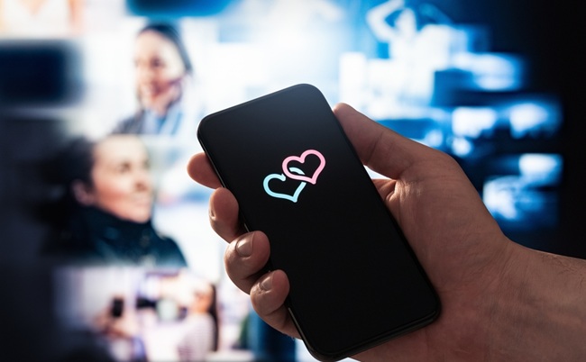 Dating,Online,With,App.,Swipe,Right,To,Match.,Stalker,Or