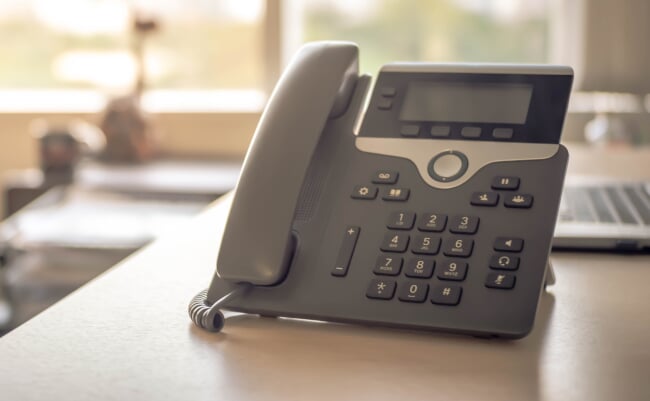 Ip,Phone,On,Office,Desk