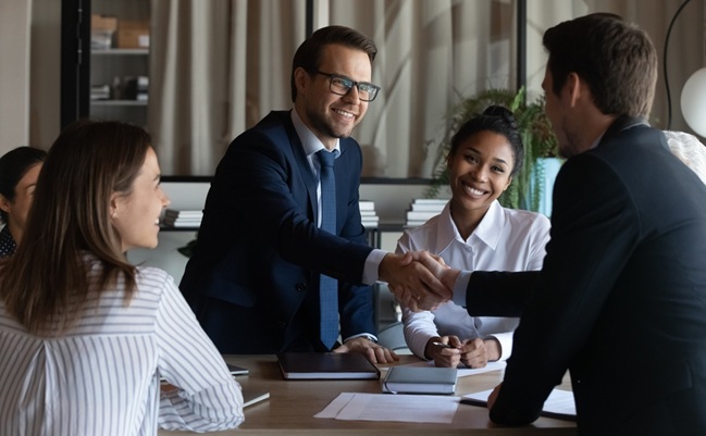 Nice,To,Meet,You,In,Our,Team.,Friendly,Man,Leader