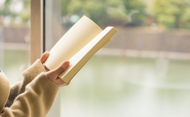 Asian,Woman,Reading,Book