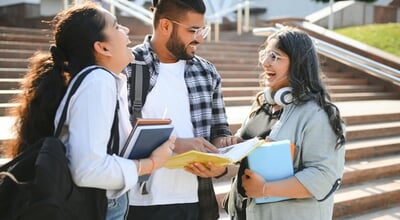 Cheerful,Indian,Asian,Young,Group,Of,College,Students,Or,Friends