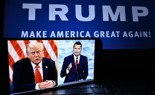 A,Conceptual,Photo,Showing,U.s.,President,Donald,Trump,And,Activist