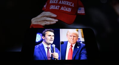 A,Conceptual,Photo,Showing,U.s.,President,Donald,Trump,And,Activist