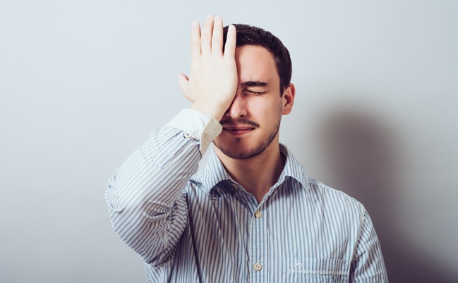 Of,Young,Man,Thinking,Daydreaming,Worried,Deeply,About,Something,,Uh