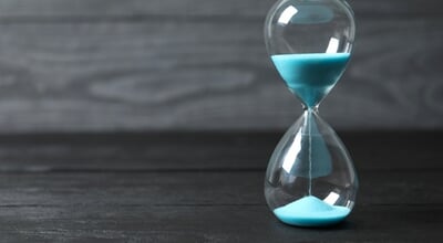 Modern,Hourglass,On,Wooden,Background.,Hourglass,Time,Concept,For,Business