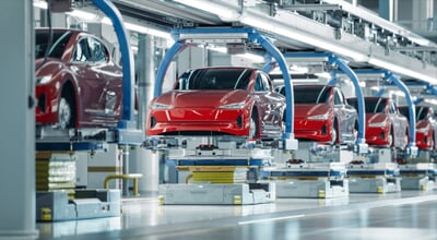 Ev,Production,Line,On,Advanced,Automated,Smart,Factory.,High,Performance