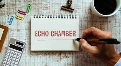 There,Is,Notebook,With,The,Word,Echo,Chamber.,It,Is