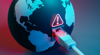 The,Internet,Was,Attacked,Worldwide,,Causing,A,Major,Disruption.3d,Rendering