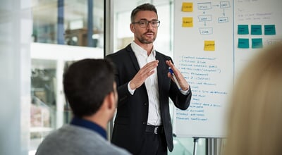 Man,,Presentation,And,Business,Strategy,For,Planning,,Budget,And,Project