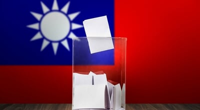Taiwan,Flag,,Republic,Of,China,Roc,Ballot,Box,With,Ballots.