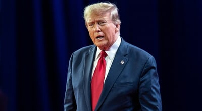 Former,President,Donald,J.,Trump,Arrives,On,Stage,During,Cpac