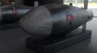 Nuclear,Missile,With,Flag,Of,North,Korea.,Weapons,Of,Mass