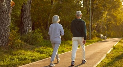 Senior,Active,Couple,,Old,Spouses,Enjoy,Walking,Outdoor,,Sporty,Fit