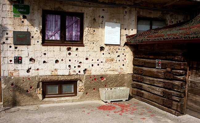 Sarajevo,,Bosnia,And,Herzegovina,-,July,27:,Sarajevo,Rose,(commemorating