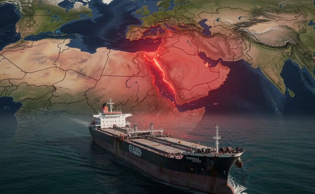 Middle,East,Geopolitical,Crisis,Concept,,Strait,Of,Hormuz,On,A