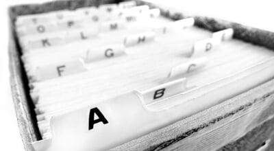 Index,Cards,Organized,In,A,Row,By,Letter,Of,The