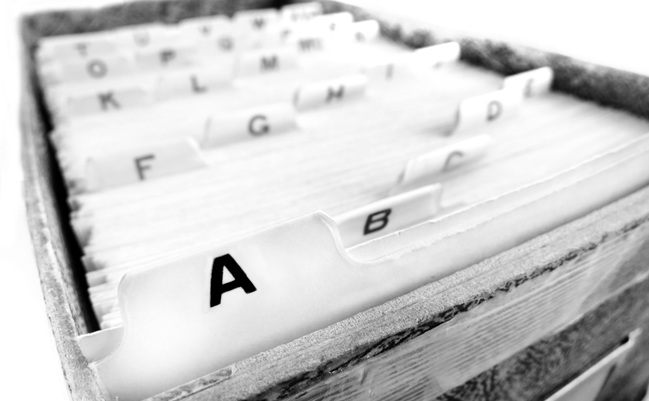 Index,Cards,Organized,In,A,Row,By,Letter,Of,The