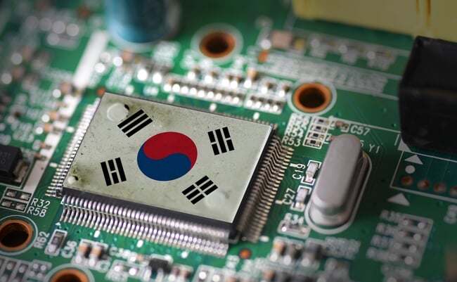 Flag,Of,South,Korea,On,A,Processor,,Cpu,Central,Processing