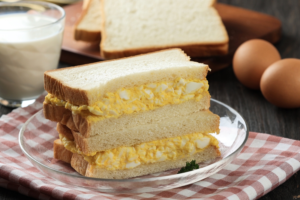 Close,Up,Homeade,Tamago,Sando,,Japanese,Egg,Salad,Sandwich.,Served