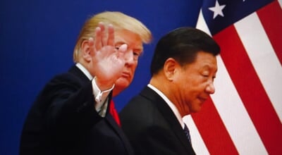 Donald,Trump,And,Xi,Jinping,Stand,Together,In,Front,Of