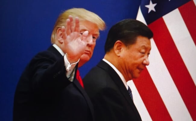 Donald,Trump,And,Xi,Jinping,Stand,Together,In,Front,Of