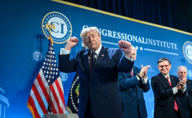 President,Donald,J.,Trump,Delivers,Remarks,At,The,Republican,Members