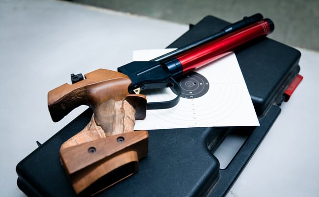 Compressed,Air,Gun,And,Target