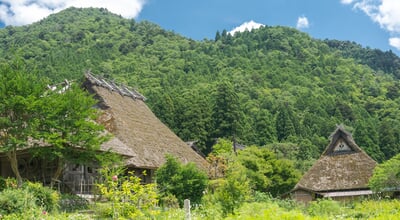 Thatched,Roof,House,Village,In,Nantan,City,,Kyoto,,Japan.