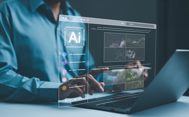 Ai,Image,Creation,Technology.,Man,Use,Ai,Software,On,A