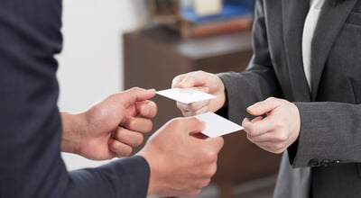 Business,People,Exchanging,Business,Cards