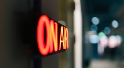 Broadcast,Studio,On,Air,Sign,Radio,Podcast,Streaming,Production,Illuminated
