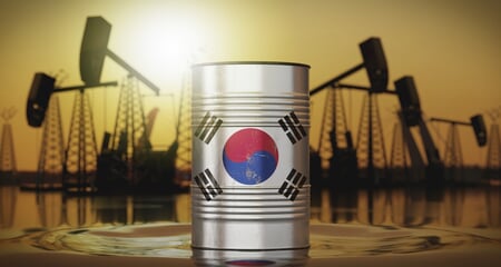 South,Korea,-,Oil,Barrel,With,National,Flag,,Extraction,Wells