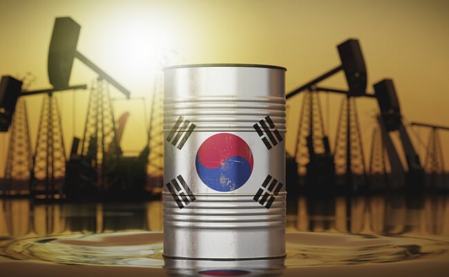 South,Korea,-,Oil,Barrel,With,National,Flag,,Extraction,Wells